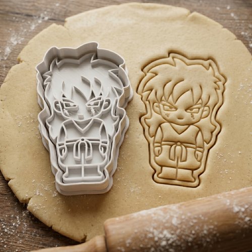 Emporte-pièce manga guerrier yamcha - moule biscuit pâtisserie 8 cm