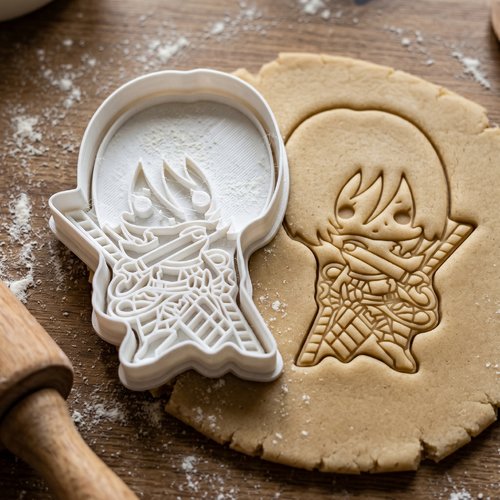 Emporte-piece manga ninja - moule a biscuit artisanal 8 cm noir