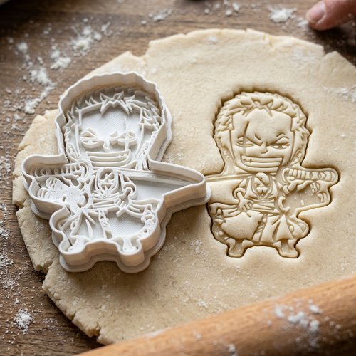 Emporte-piece zoro one piece - moule a biscuit artisanal 8cm