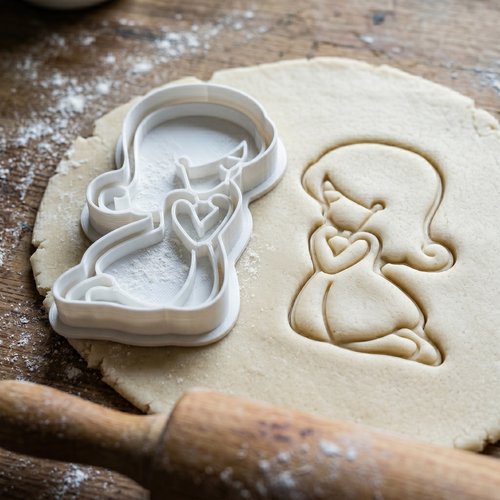 Emporte-pièce petit ange - moule biscuit artisanal pour pâtisserie 8cm