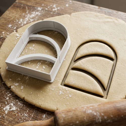 Emporte-pièce arc design 8cm - moule à biscuit artisanal