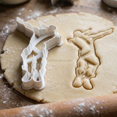 Emporte-piece gymnaste - moule a biscuits artisanal 8 cm - noir