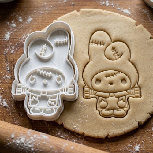 Emporte-pièce lapin zombie 8cm - moule biscuit pâtisserie artisanale