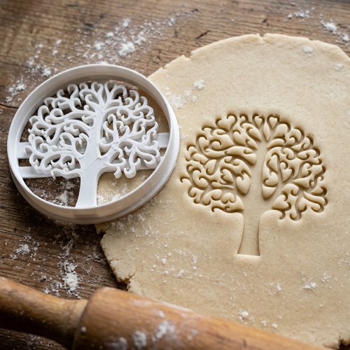 Emporte-pièce arbre de vie 8 cm - moule à biscuit artisanal noir