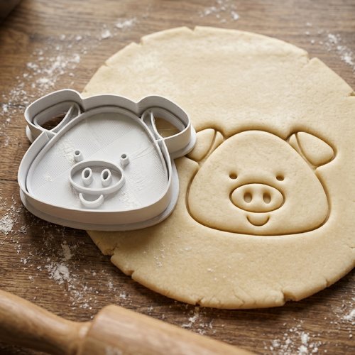 Emporte-pièce cochon - moule à biscuits artisanal 8 cm - noir