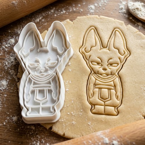 Emporte-pièce beerus chat divin - moule à biscuits manga 8cm
