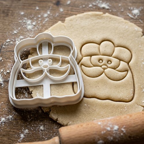 Emporte-pièce chef cuisinier 8 cm - moule à biscuits artisanal noir