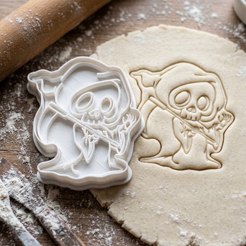 Emporte-piece faucheuse halloween 8cm - moule a biscuit artisanal