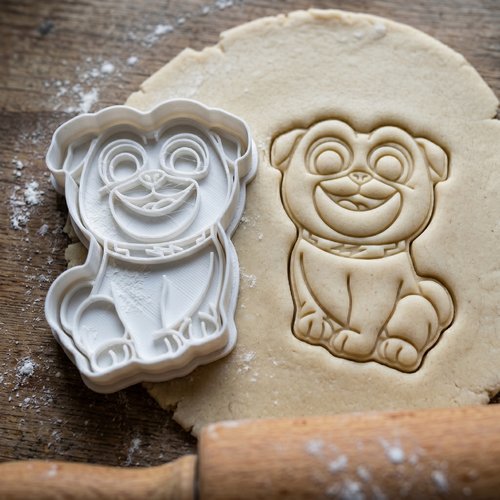 Emporte-pièce chien carlin 8 cm - moule à biscuits artisanal