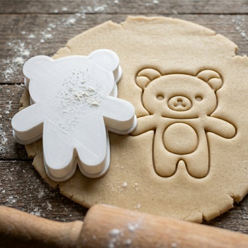 Emporte-pièce ours mignon - moule à biscuits artisanal 8cm noir