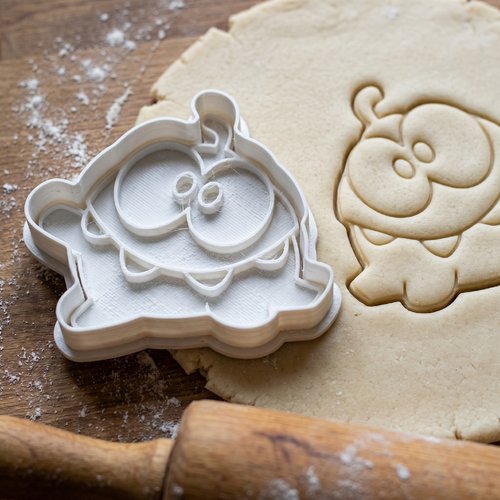 Emporte-pièce om nom cut the rope - moule biscuit artisanal 8cm
