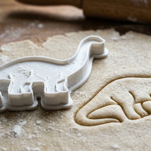 Emporte-pièce dinosaure brontosaure 8cm - moule biscuit artisanal noir