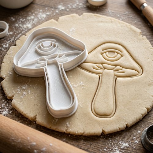 Emporte-pièce champignon mystique avec œil - moule biscuits 8cm