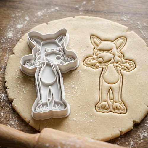 Emporte-pièce loup rigolo - moule biscuits et pâte à sucre 8 cm