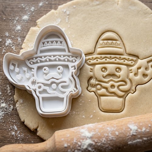 Emporte-pièce mariachi mexicain 8cm - moule à biscuit artisanal