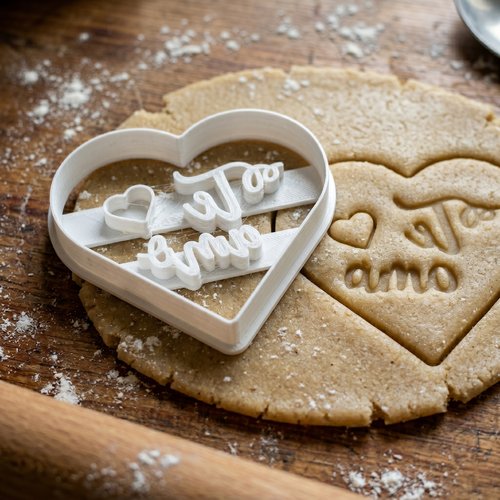Emporte-pièce cœur te amo - moule à biscuits artisanal 8 cm