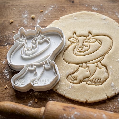 Emporte-pièce vache rigolote - moule à biscuit original 8 cm