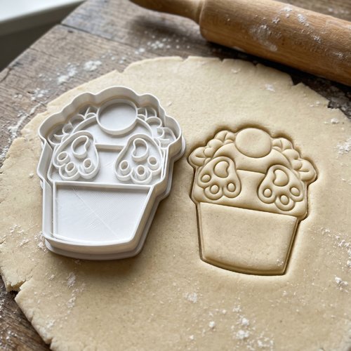 Emporte-pièce lapin de pâques 8cm - moule biscuit artisanal noir