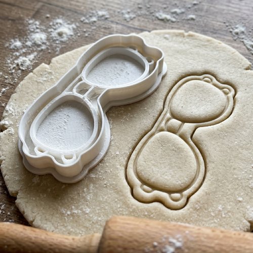 Emporte-piece lunettes 8 cm - moule biscuit artisanal