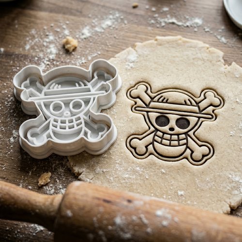 Emporte-piece pirate tete de mort chapeau de paille 8 cm