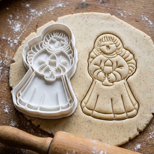 Emporte-pièce ange bougie 8 cm - moule artisanal