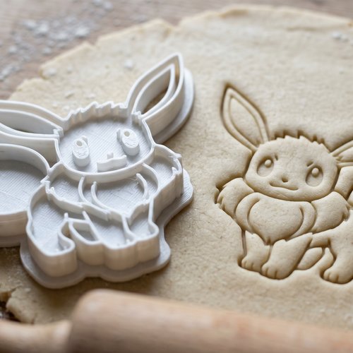 Emporte-pièce évoli pokémon - moule à biscuits 8cm