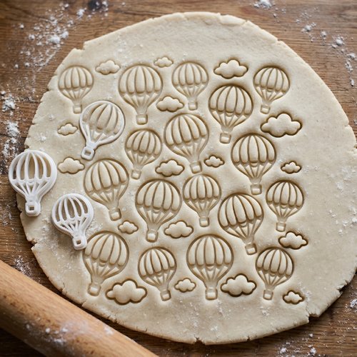 Emporte-piece montgolfiere 8 cm, moule a biscuit