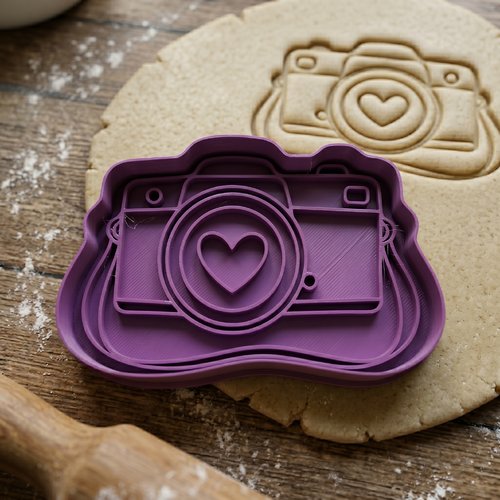 Emporte-pièce appareil photo 8 cm - moule biscuit artisanal
