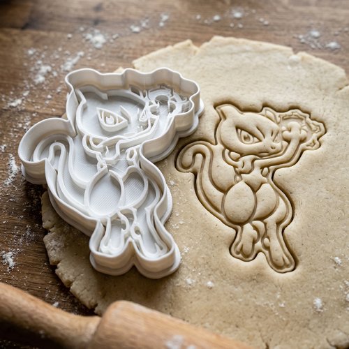 Emporte-piece mewtwo 8 cm, moule a biscuits pokemon