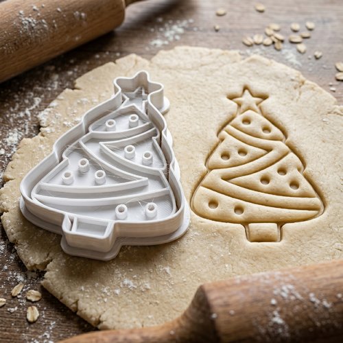 Emporte-pièce sapin de noël noir 8cm - moule biscuit