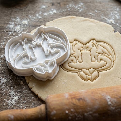 Emporte-pièce dragon cœur moule 8cm