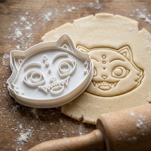 Emporte-pièce chat monstre 8 cm halloween