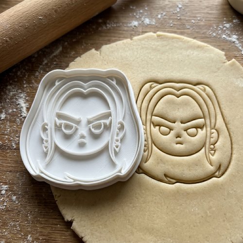 Emporte-piece visage fille manga 8 cm - moule biscuit artisanal