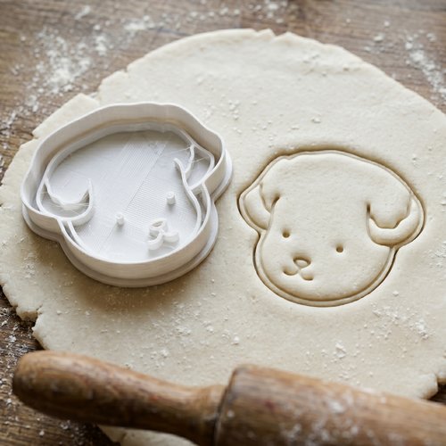 Emporte-pièce chien tête de chiot - moule biscuits 8cm