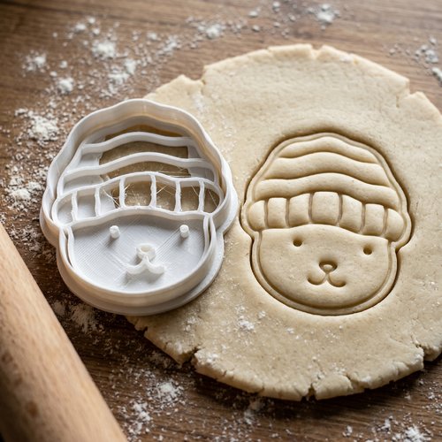 Emporte-pièce ourson bonnet 8 cm, moule biscuit
