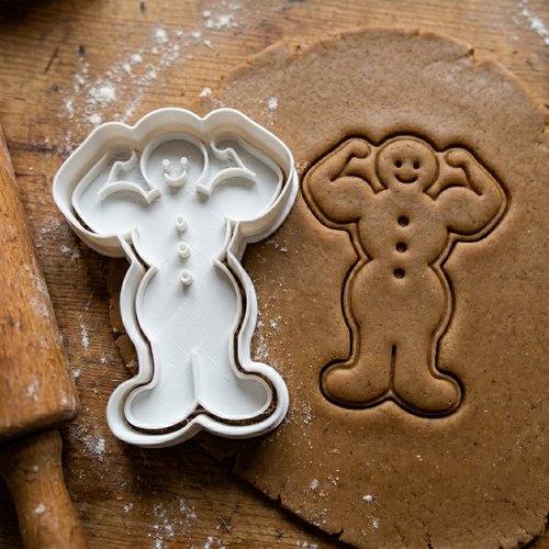 Emporte-pièce bonhomme musclé 8cm - moule biscuit