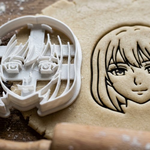 Emporte-piece visage fille manga 8 cm moule biscuit