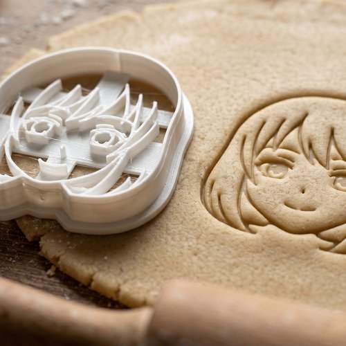 Emporte-pièce visage manga fille 8cm - moule biscuit