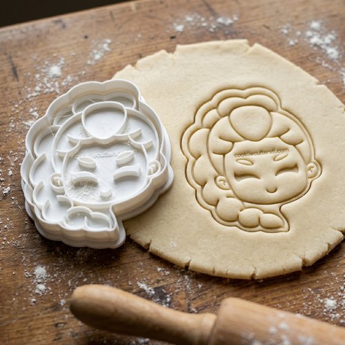 Emporte-pièce visage fille - moule biscuit artisanal