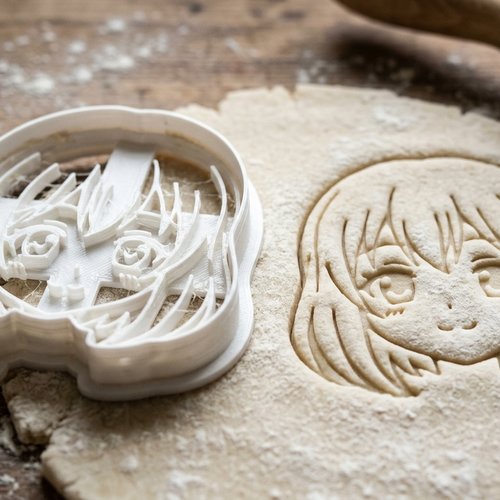 Emporte-pièce visage manga - moule biscuit artisanal 8cm