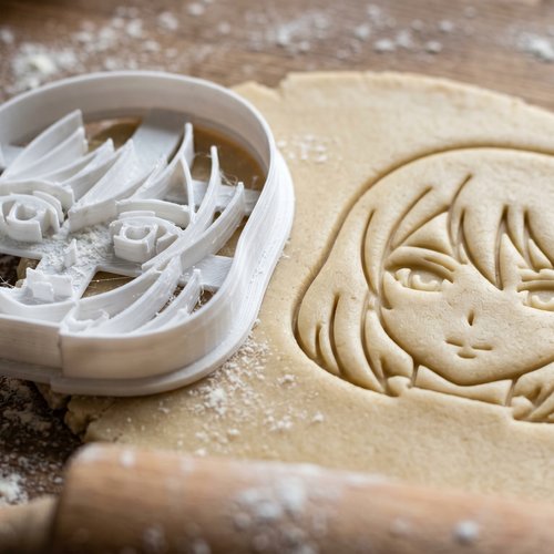 Emporte-piece visage manga 8cm moule a biscuit