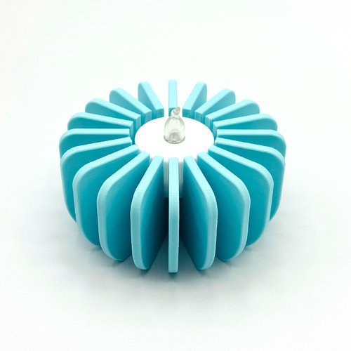 Bougeoir aeris - porte-bougie à led - impression 3d