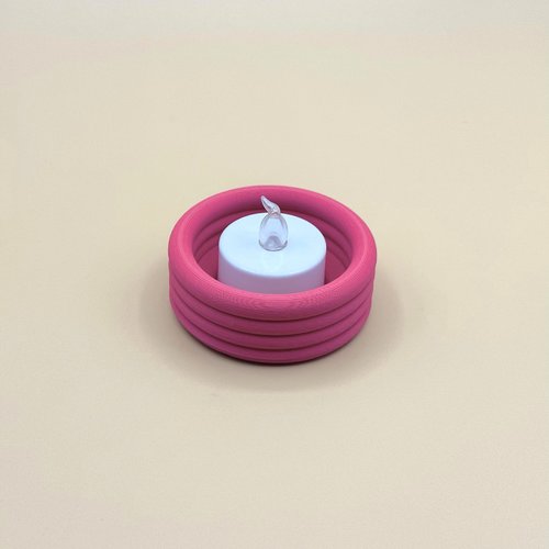 Bougeoir halo - porte-bougie à led - impression 3d