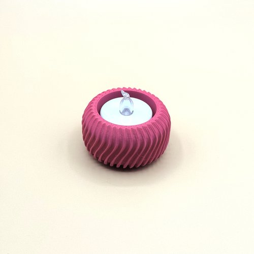 Bougeoir zenith - porte-bougie à led - impression 3d