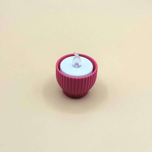 Bougeoir focalis - porte-bougie à led - impression 3d