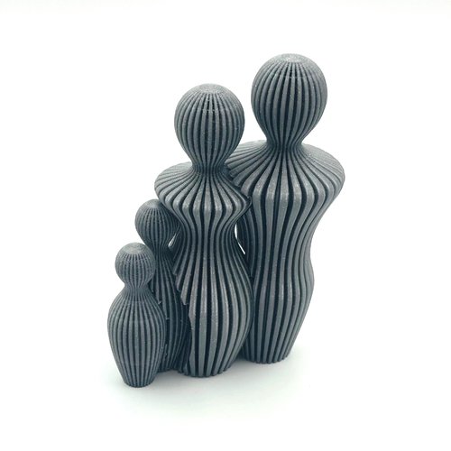 Statuette famille (couple & 2 enfants) - impression 3d