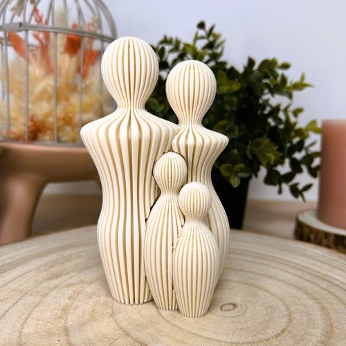Famille (couple & 2 enfants) | impression 3d | décoration épurée | + 10 couleurs disponibles