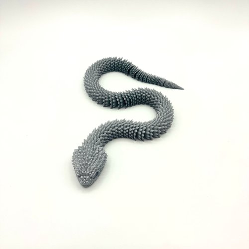 Figurine serpent du désert | aspidion - gris galaxie - impression 3d