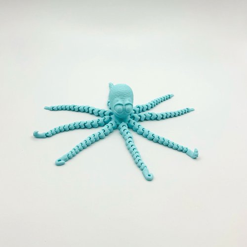 Figurine octoglide | pieuvre articulée - celadon - impression 3d