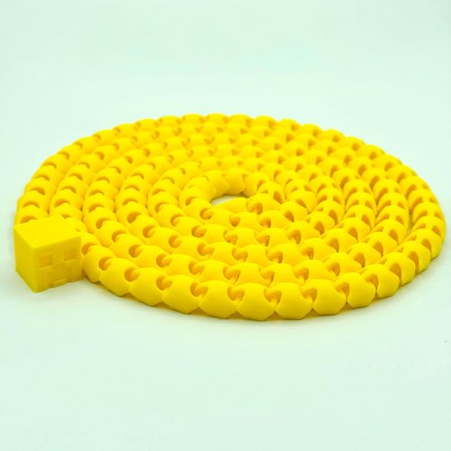 Figurine serpix | serpent articulé - jaune - impression 3d